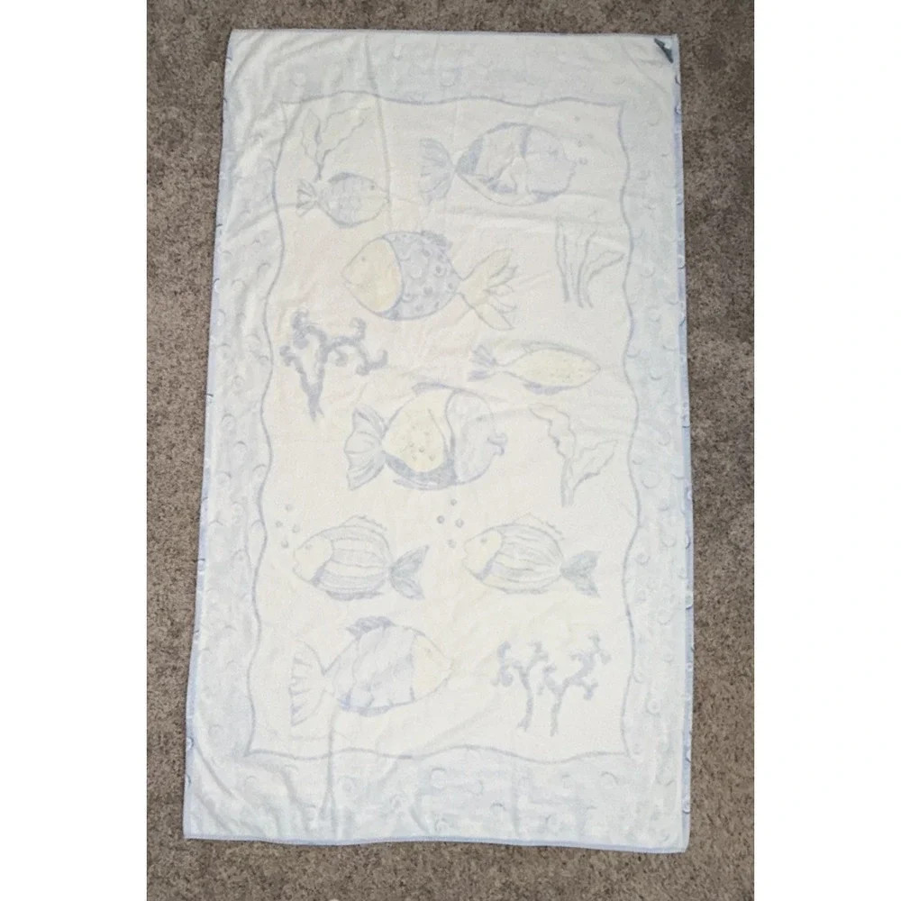 Vintage TerriSol Oversized Beach Towel Costal by Marina K Design‎ 37